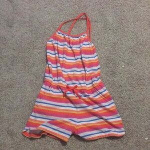 Cross Over Romper Rainbow